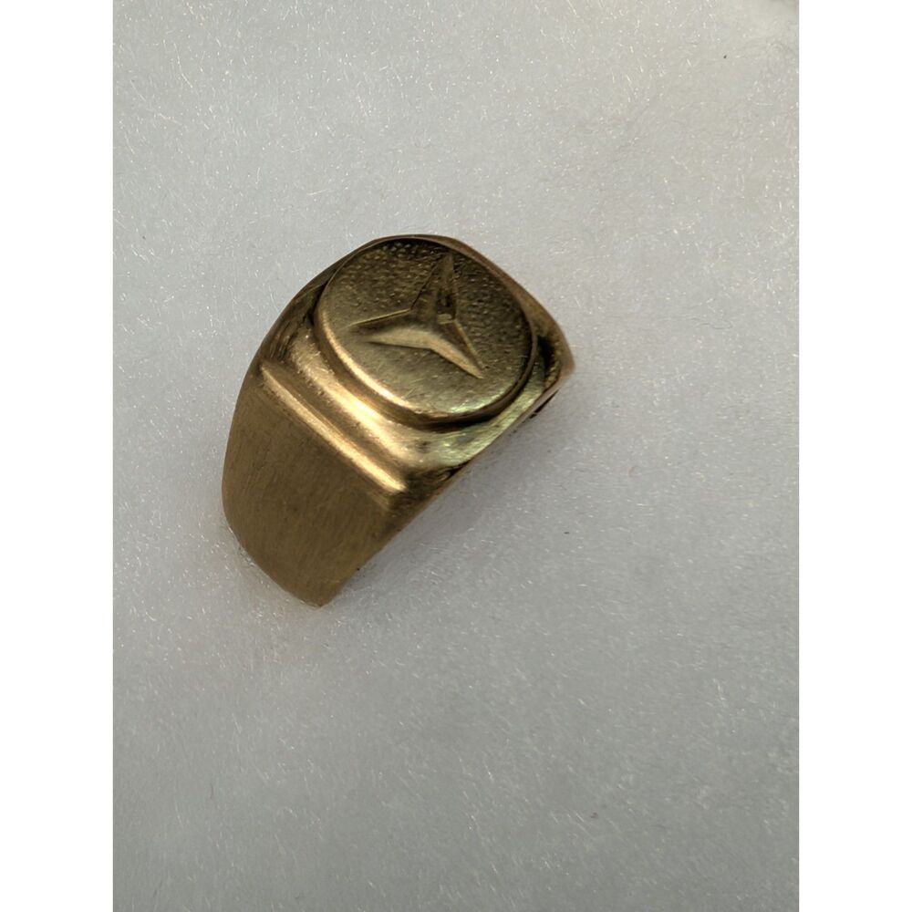Vintage Brass Signet Ring, Size 11 - Picture 2 of 5